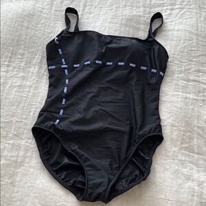 Covington Lavender and Black One Piece Swimsuit